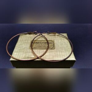 Copper goddess hoop earrings E208